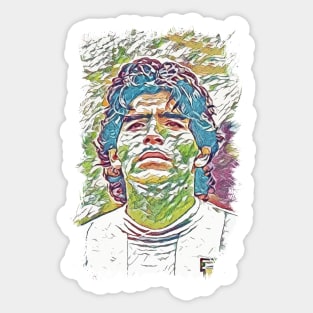 Maradona / Legend of Argentina - Abstract Portrait Sticker